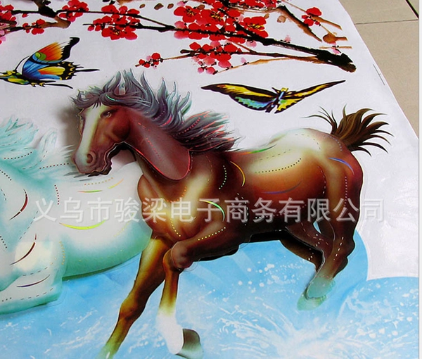 Decal dán tường Ngựa 3D số 2