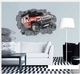 Decal dán tường Xe hơi 3D