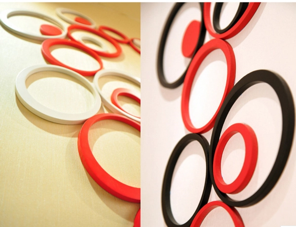 Họa tiết gỗ 3D hình tròn (có màu đỏ, đen, xanh lá, xanh dương , cam , hồng, trắng)