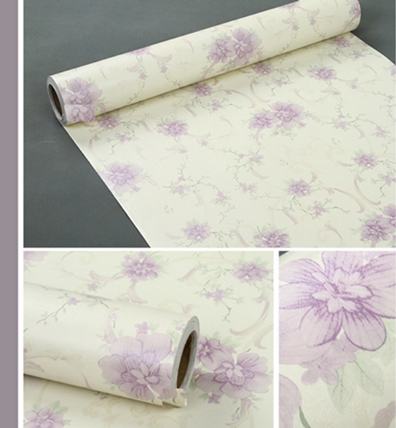 Giấy Decal cuộn hoa tím 1