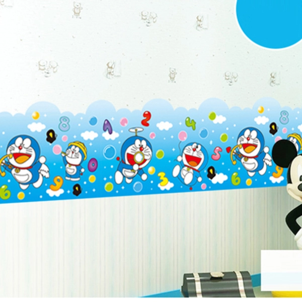 Decal chân tường đô rê mon