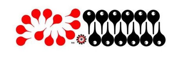 Đồng hồ họa tiết đỏ đen