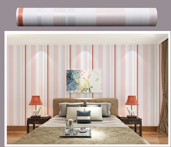 Giấy Decal cuộn sọc hồng đỏ