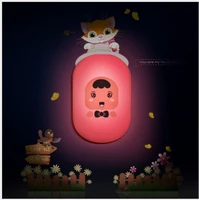 Đèn ngủ kèm decal bé và mèo