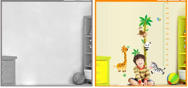 Decal dán tường thước đo vườn thú 2