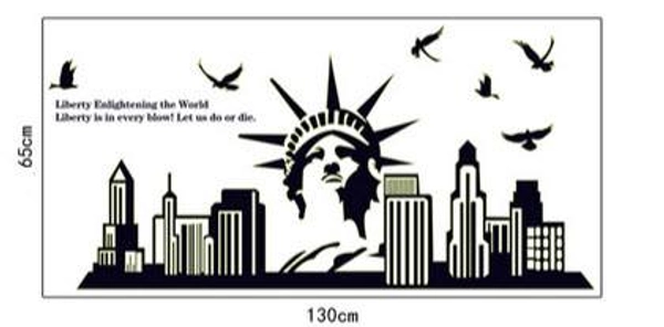Decal dán tường thành phố đêm dạ quang 5