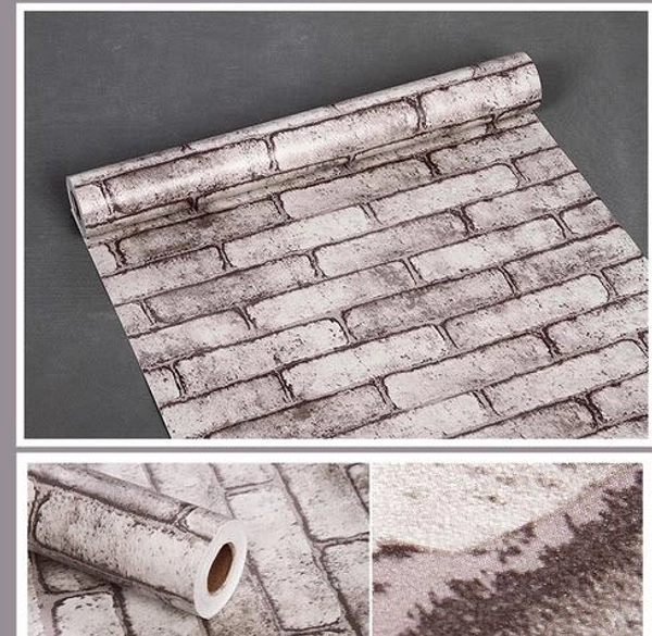 Giấy decal cuộn giả gạch xám 2