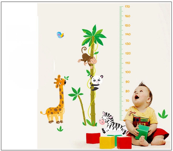 Decal dán tường thước đo vườn thú 2