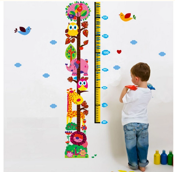 Decal dán tường thước đo vườn thú nhỏ