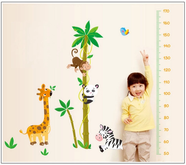 Decal dán tường thước đo vườn thú 2