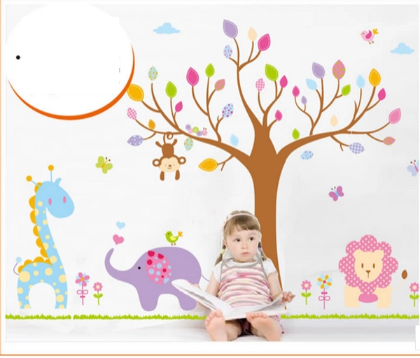 Decal dán tường vườn thú to 12