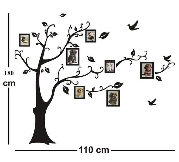 Decal dán tường cây photo 3 size to