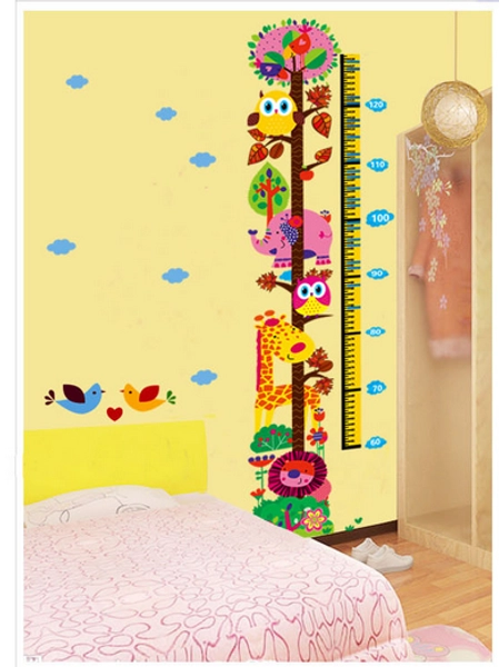 Decal dán tường thước đo vườn thú nhỏ