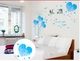 Decal dán tường trái tim xanh dương