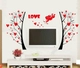 Decal dán tường cây trái tim