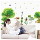 Decal dán tường Công viên xanh