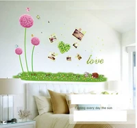 Combo (tú cầu hồng dạ quang +chữ love dạ quang + chân tường hoa cỏ 3)