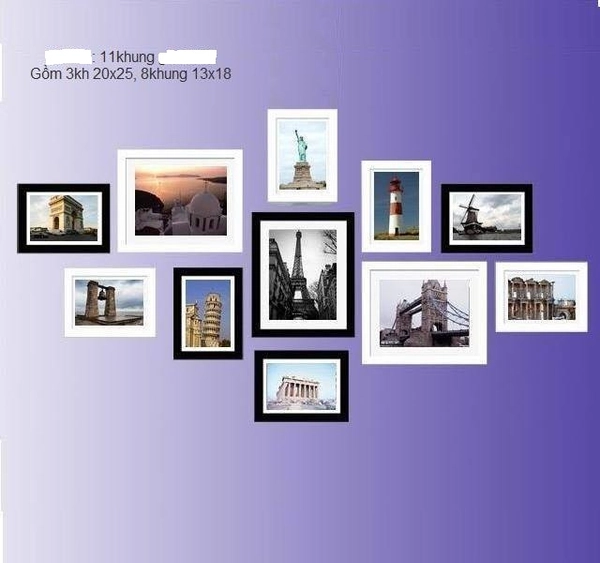 Khung gỗ bộ 11 khung - KG021