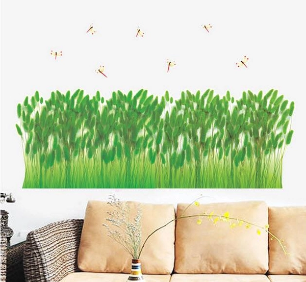 Chân tường lúa mì xanh