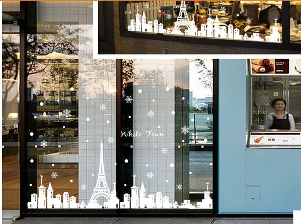 Thành phố tuyết - Noel (nền trắng đục)