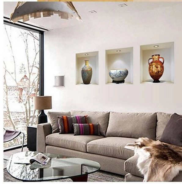 Bộ 3 tranh phong thủy bình hoa 2