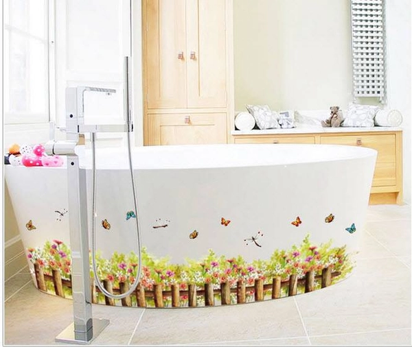 Decal dán chân tường hàng rào nâu 2