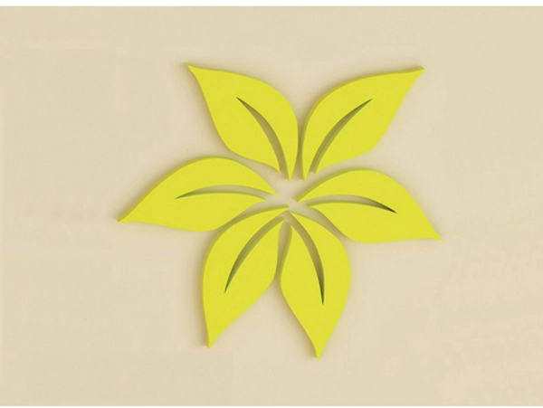 Gỗ 3D hình lá 2