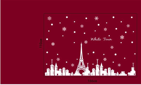 Thành phố tuyết - Noel (nền trắng đục)