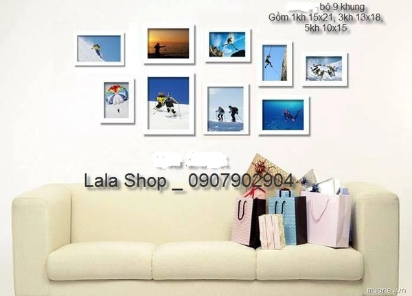 Khung gỗ bộ 9 khung - KG034