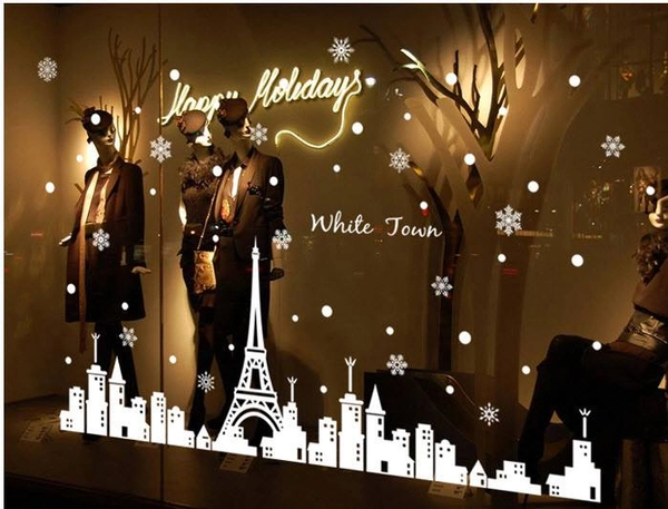 Thành phố tuyết - Noel (nền trắng đục)