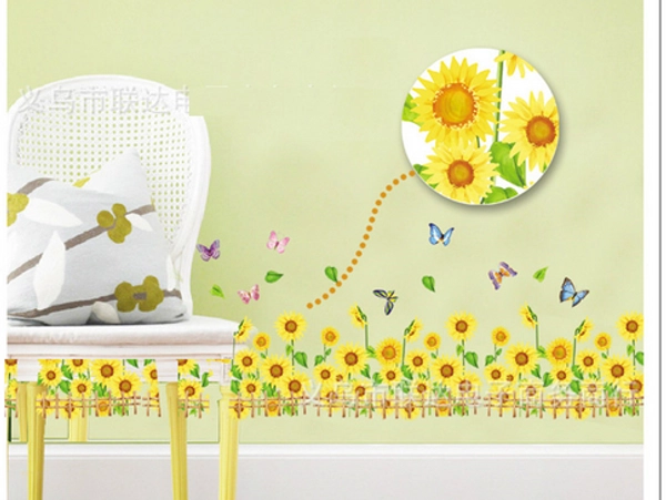 Chân tường hướng dương vàng 3