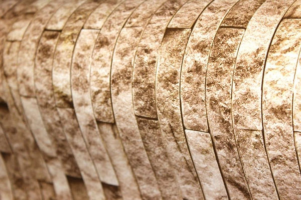 Giấy Decal cuộn giả đá dài màu nâu