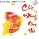 Decal tết cá chép đỏ