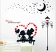 Decal dán tường Tình nhân ngắm trăng