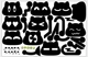 Decal dán tường Ổ điện mèo đen ngộ nghĩnh