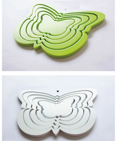 Gỗ 3D hình bướm to (tím , vàng, xanh dương)