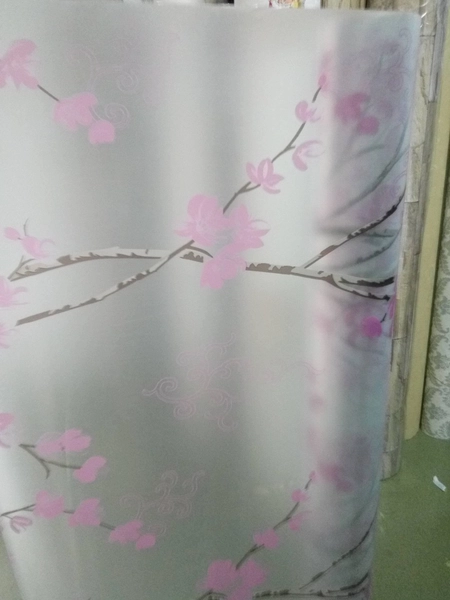 Decal cuộn kính mờ họa tiết cành đào Octki