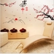 Decal tết dán tường Núi đào tiên