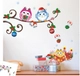 Decal dán tường Đôi cú vui Noel hiệu Yoozoo