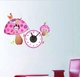 Đồng hồ decal nhà nấm hồng thỏ con