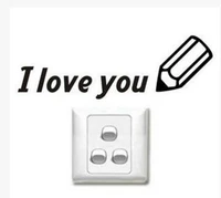 Decal ổ điện I Love you