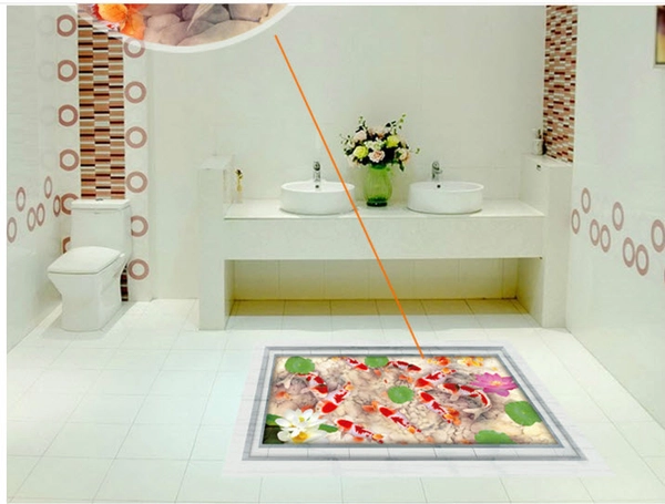 Decal dán tường cửu ngư quần hội 2