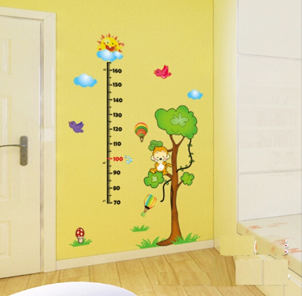 Decal thước đo khỉ con leo cây