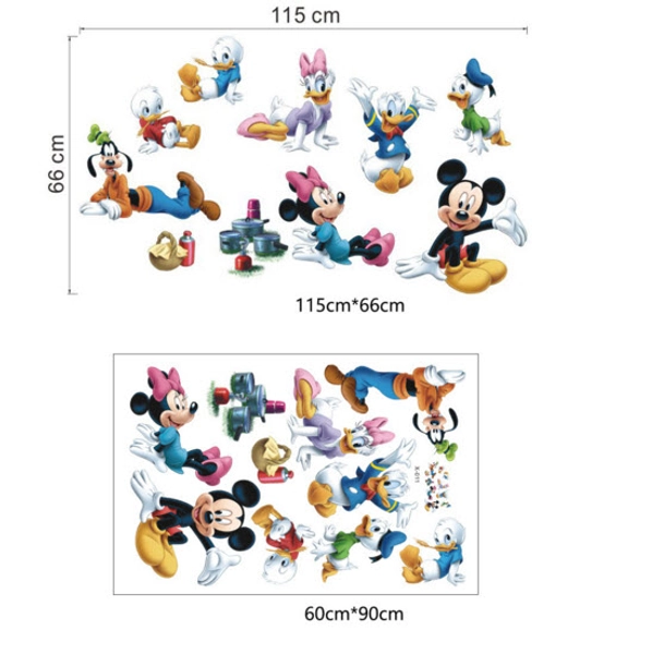 Decal chuột Mickey và vịt Donal
