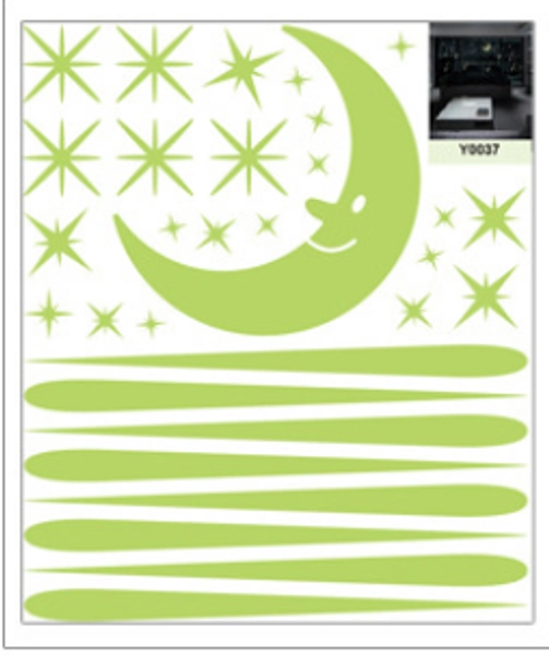 Decal vườn sao băng dạ quang