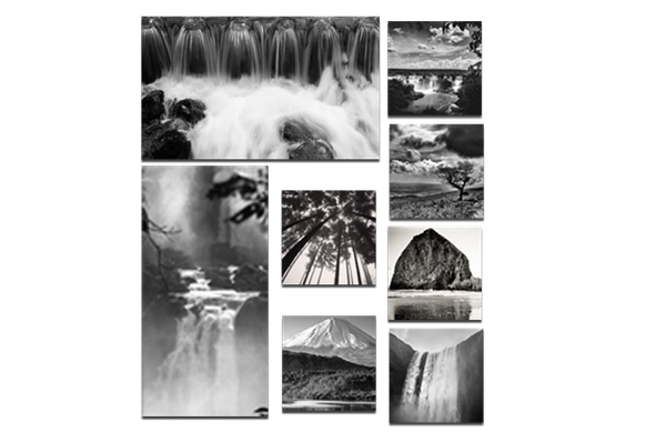 Tranh treo tường thiên nhiên hùng vĩ trắng đen