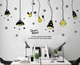 Decal dán tường chùm đèn nâu 3