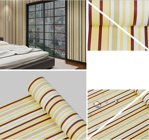 Giấy decal cuộn  sọc vàng