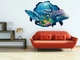 Decal dán tường cá heo tạo cảm giác 3D