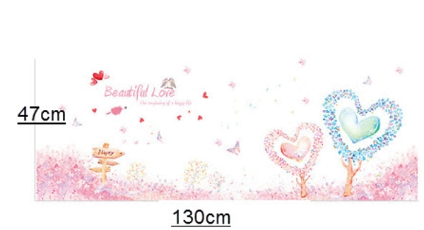 Chân tường trái tim hạnh phúc 